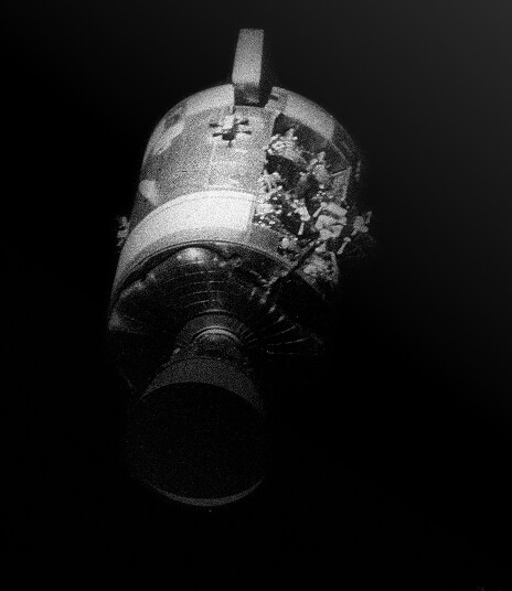 View of the crippled Service Module