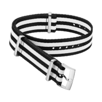 NATO strap - Polyamide, black and white - 031Z021103W